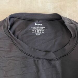 SKIMS Black Short Sleeve Tee